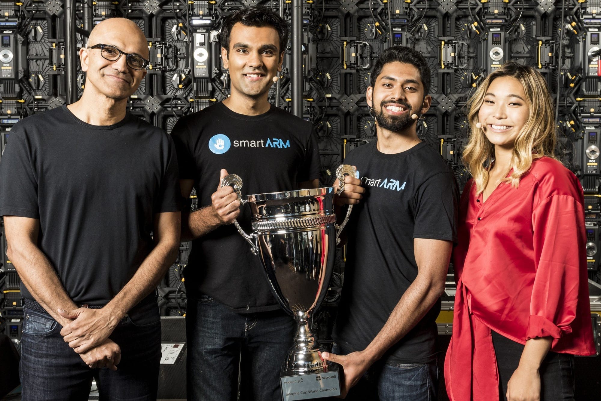 The winning team of the Imagine Cup competition.