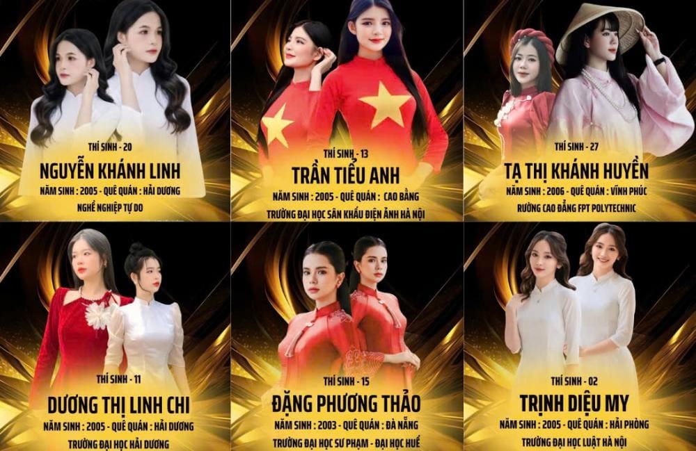 Thí sinh tại vòng sơ tuyển Hoa hậu Di sản Áo dài Việt Nam