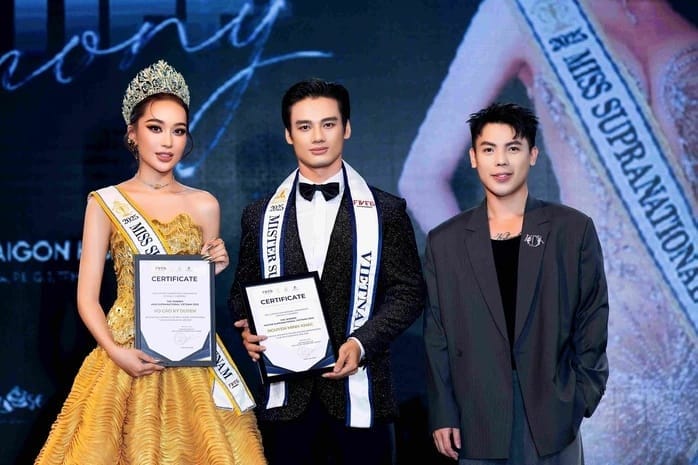 Minh Khac and Ky Duyen at Miss & Mister Supranational 2025. 
