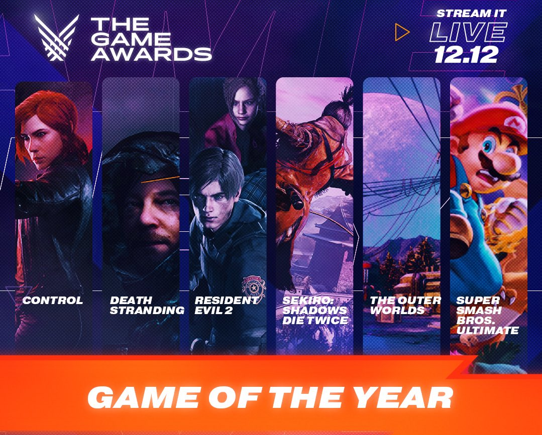 🏆 Award Categories at The Game Awards