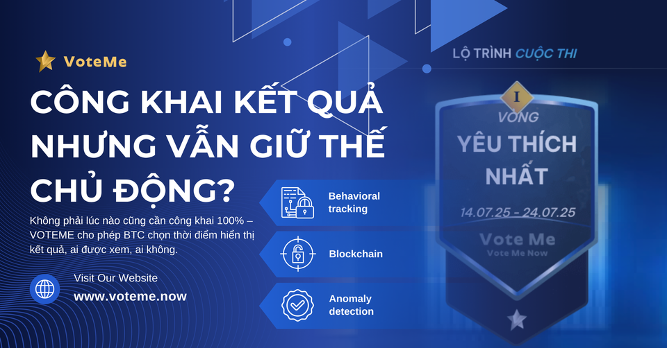 VOTEME — Công khai minh bạch nhưng vẫn kiểm soát được người xem