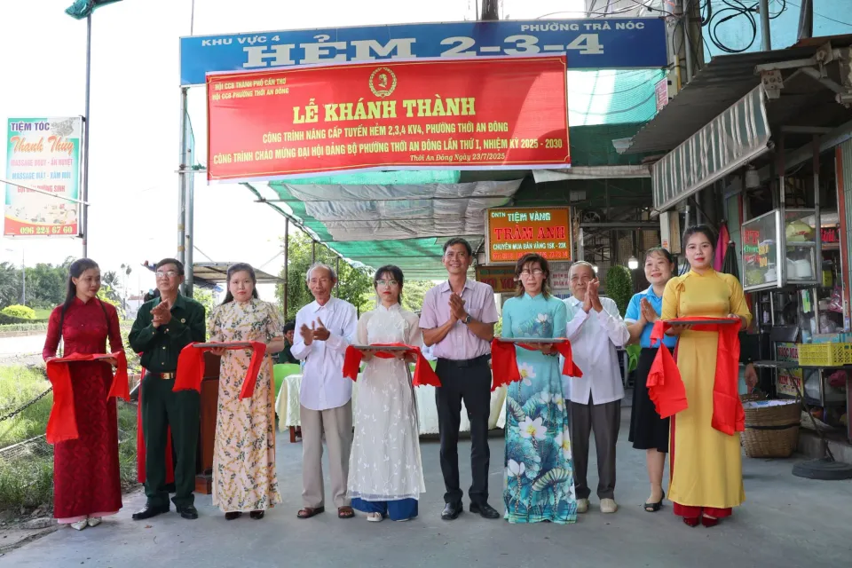 Phường Thới An Đông khánh thành công trình chào mừng Đại hội Đảng
